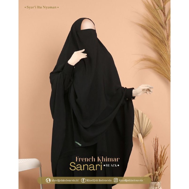 Khadijah Indonesia - French Khimar Soft Pad Sanari | FK V-Shaped | Best Seller