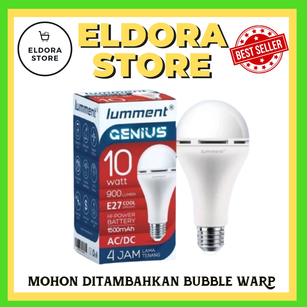 Lampu Led Lumment Genius 10 Watt | Lampu Baterai | Lampu Emergency 10 Watt | Lampu Led
