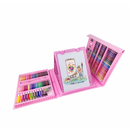 Crayon Anak 208 pcs Set Alat Menggambar Melukis Anak-anak Crayon Cat Air Pensil