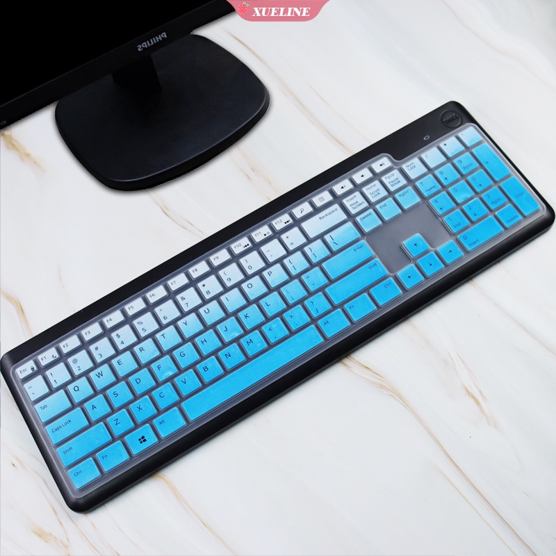 Suitable for Dell Km117 WK117 WK118 desktop keyboard keys ultra-thin soft silicone keyboard cover accessories protective film  [ZXL]