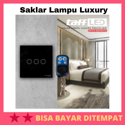 Saklar Lampu Luxury Touch LED with Remote / Saklar Sakelar Sakalar Cetekan Lampu Listrik Rumah Hotel