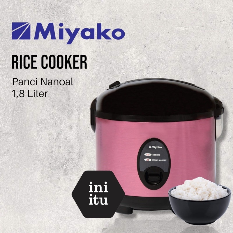 [ Miyako ] Rice Cooker / Magic Com Miyako MCM 508 SBC - 1,8 Liter - Panci Nanoal ( Tahan Lama )