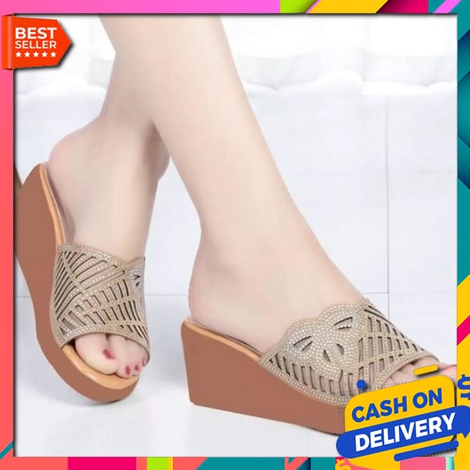 Sandal Bisa Cod Sandal Jinjit Wedges Kantoran Murah Cewek Natal Wejes Pesta Natalan Wisuda Kekinian 