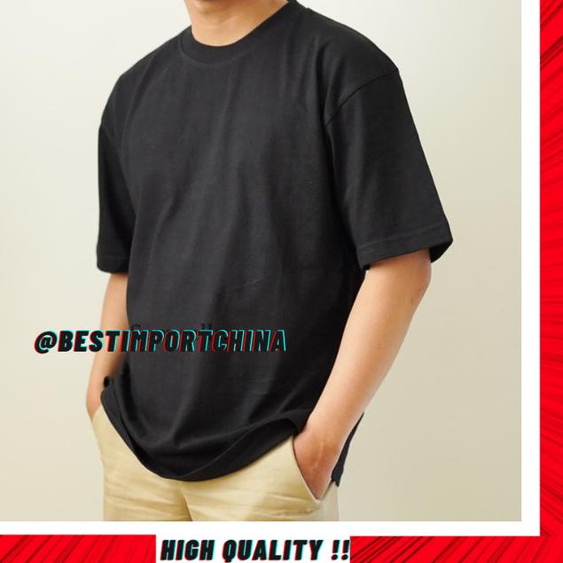 KAOS OVERSIZED PRIA KAOS JUMBO COWOK BAJU OVERSIZE POLOS PRIA GOMBRONG - Putih, S