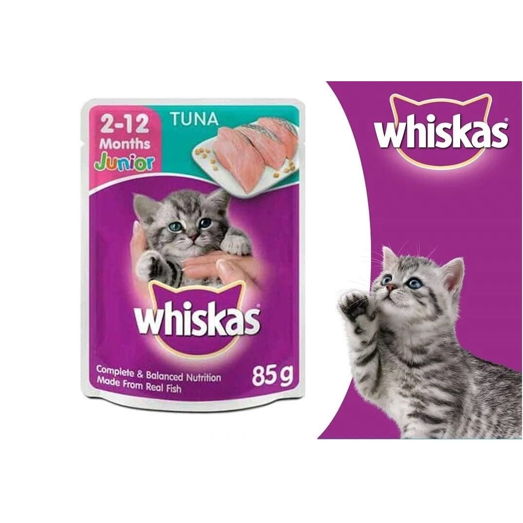 Jual Whiskas Sachet 85 gr Makanan Basah Rasa Ikan Tuna Untuk Pakan