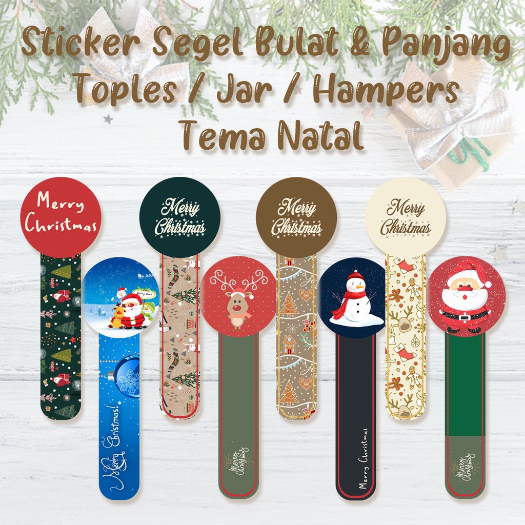 

STIKER LABEL SEGEL PANJANG / DENGAN EKOR TOPLES NATAL CHRISTMAS HAMPERS CUSTOM NAMA & UKURAN