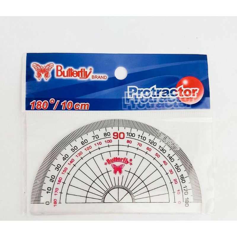

Penggaris Busur 180°/10cm Protractor Butterfly Brand