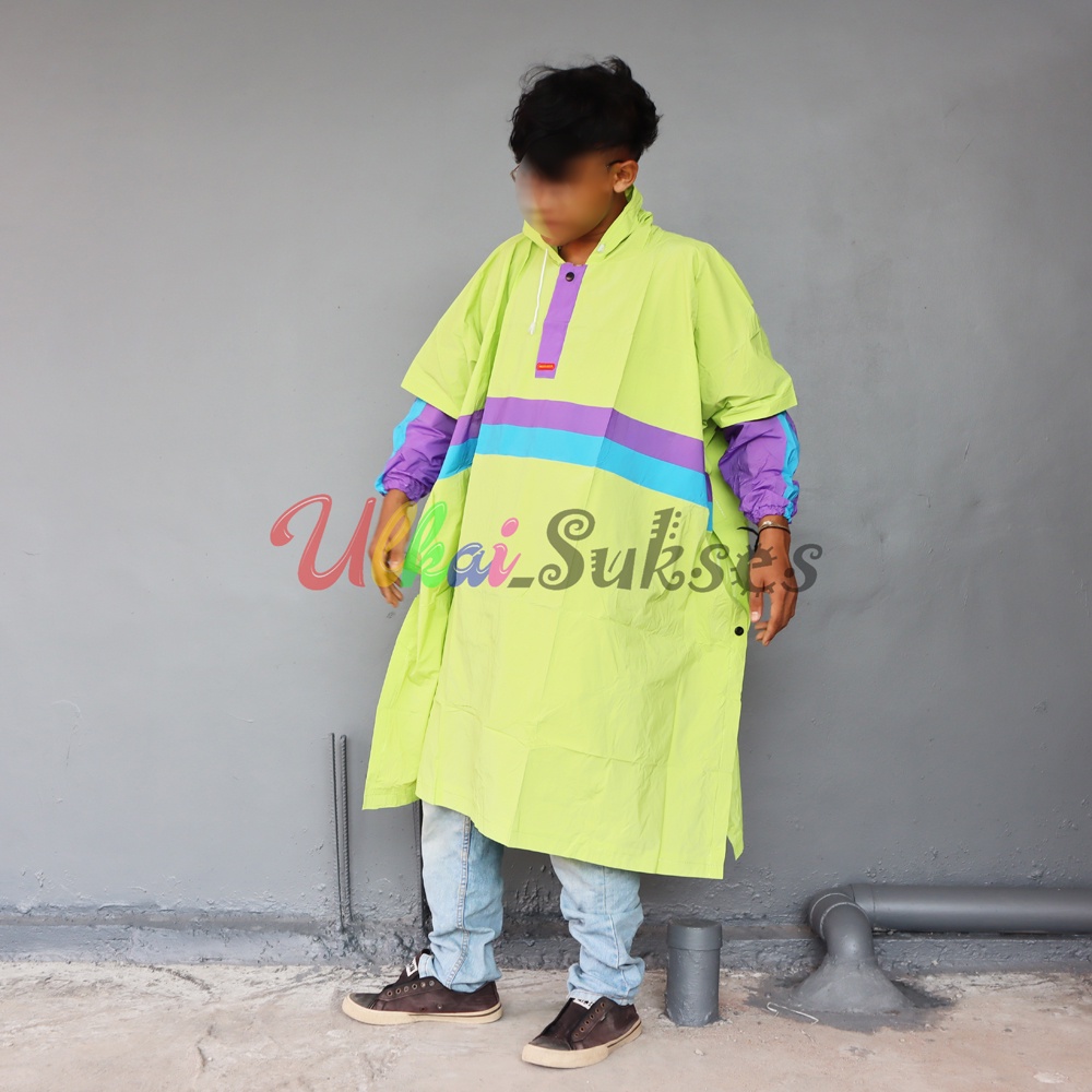 Jas Hujan Poncho Lengan Melodi Mantel Hujan Indoplast Raincoat High Quality Murah