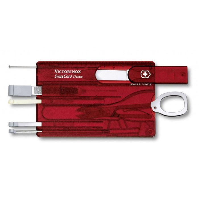 {LestariStore} Multitool VICTORINOX SWISSCARD LITE Pocket Tool Original - CLASSIC Diskon