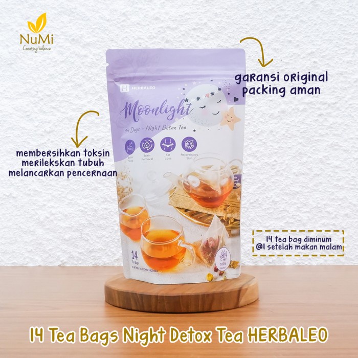 

14 BAGS MOONLIGHT TEA 14 DAYS - NIGHT DETOX - HERBALEO