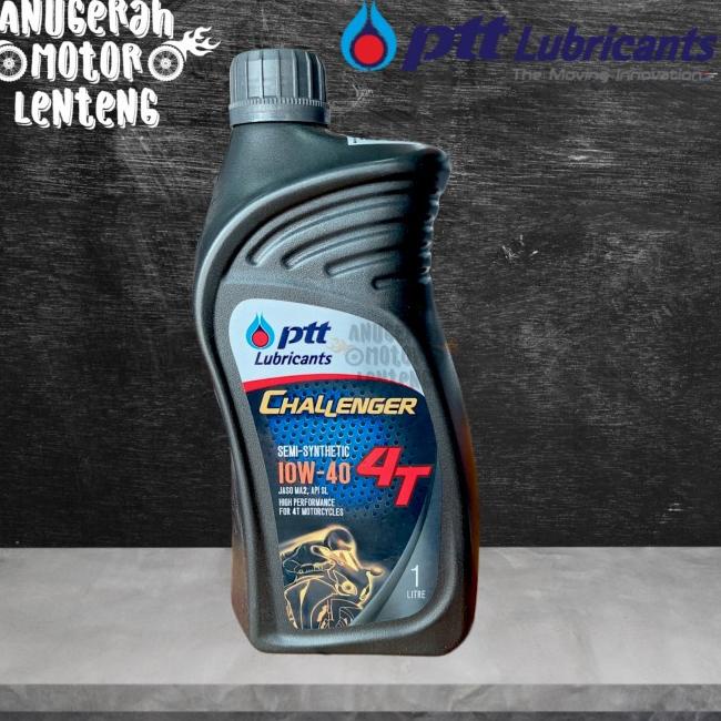 Oli PTT 10W-40 Challenger 4T 4tak 1L Semi Sythetic Jaso MA2-API SL
