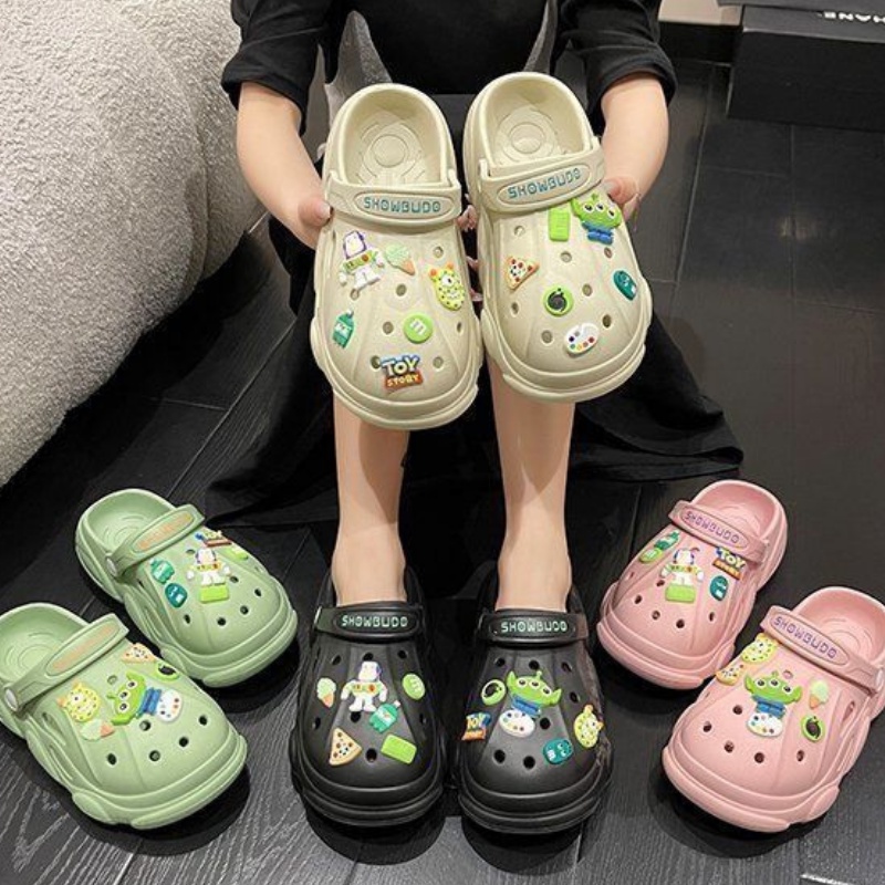 Mainland Sandal Baim Korean Aesthetic Sendal Crocs Wanita Lucu Import Outdoor HSN116