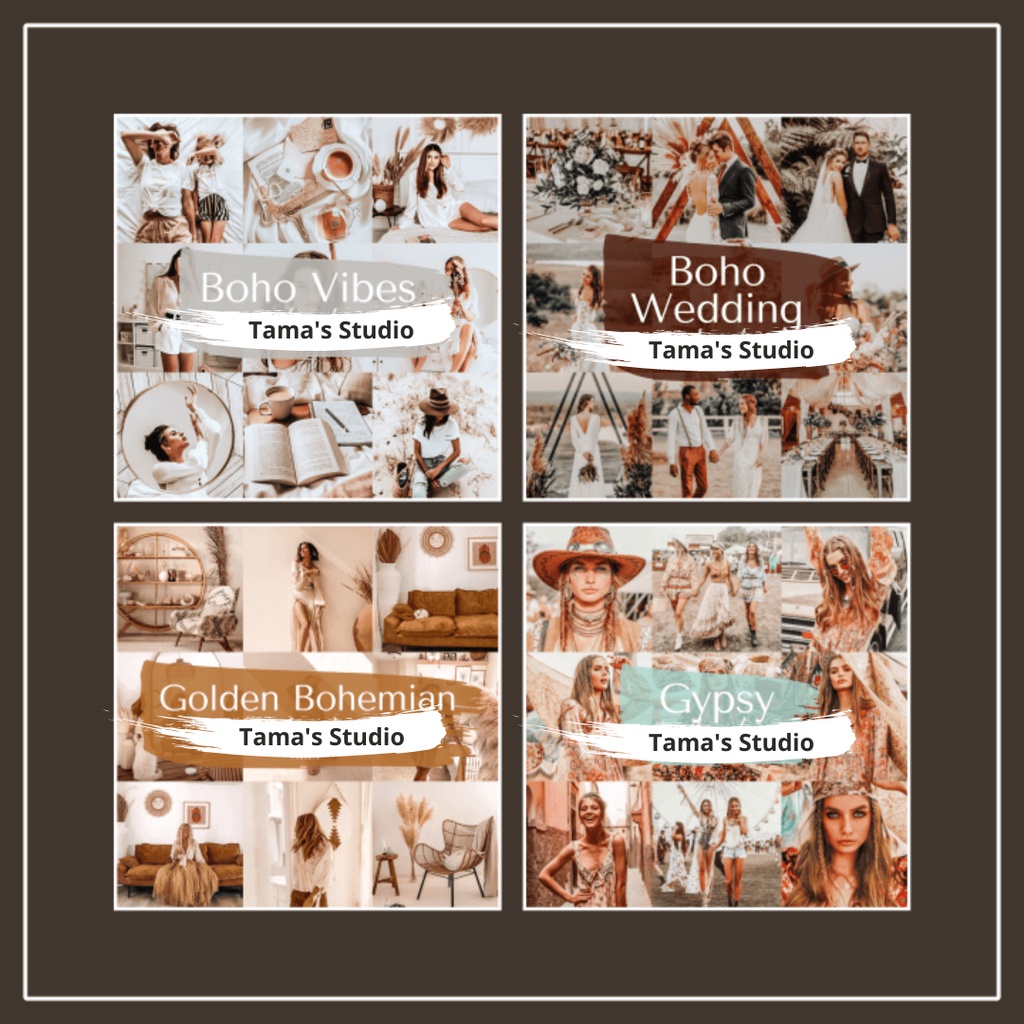 80+ Boho Vibes Bundle Preset Lightroom 80+ in 8 Packs Mobile IOS/Android &amp; Dekstop