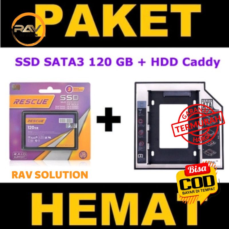 PAKET SSD VGEN 120 GB + HDD CADDY