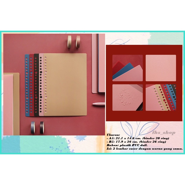 

Sampul Cover Binder Warna DIY Plastic Binder Cover Retro Color 1 Set 2 Pcs