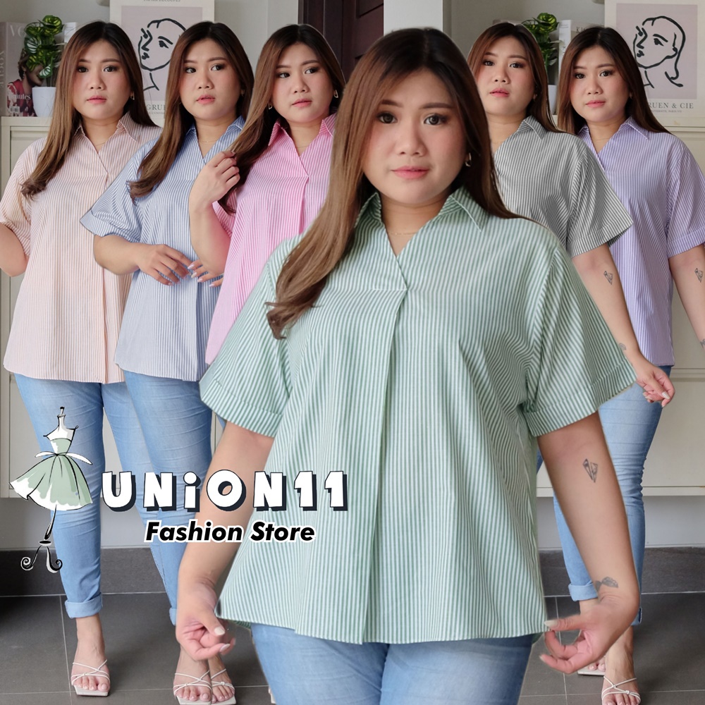 UNION11 - ATASAN JUMBO WANITA LD 126 / BAJU JUMBO WANITA / BAJU KERJA WANITA BIGSIZE / BLOUSE JUMBO WANITA / ATASAN JUMBO XXXL WANITA VALUR