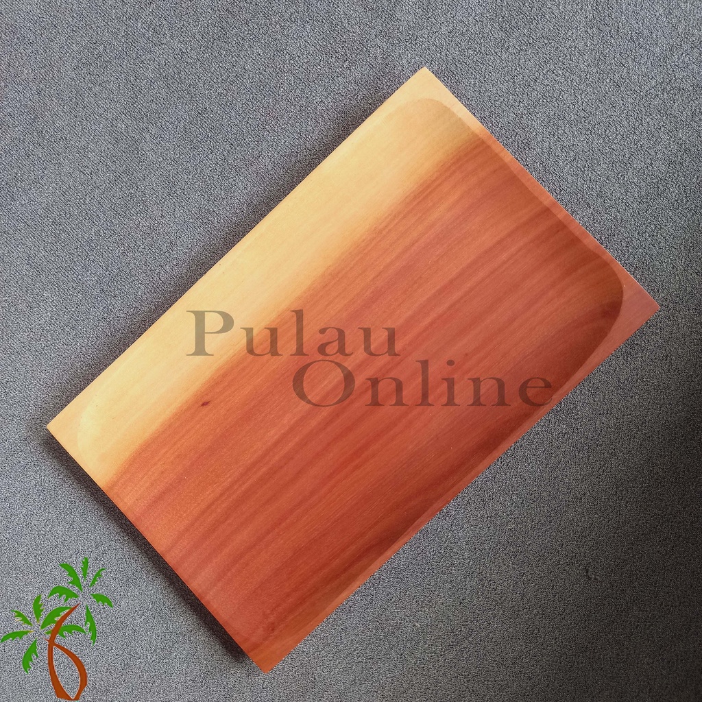 Piring Saji Kotak Kayu Sawo - Piring Kotak Ceper - Piring kotak Saji - 20x12