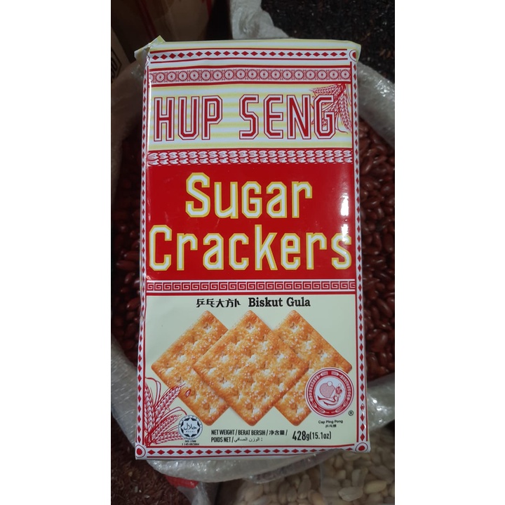 

SW - Hup Seng Sugar Crackeres (Biskuit Gula) / Hup Seng Cream Crackers (Biskuit Cap Pingpong) 428gram