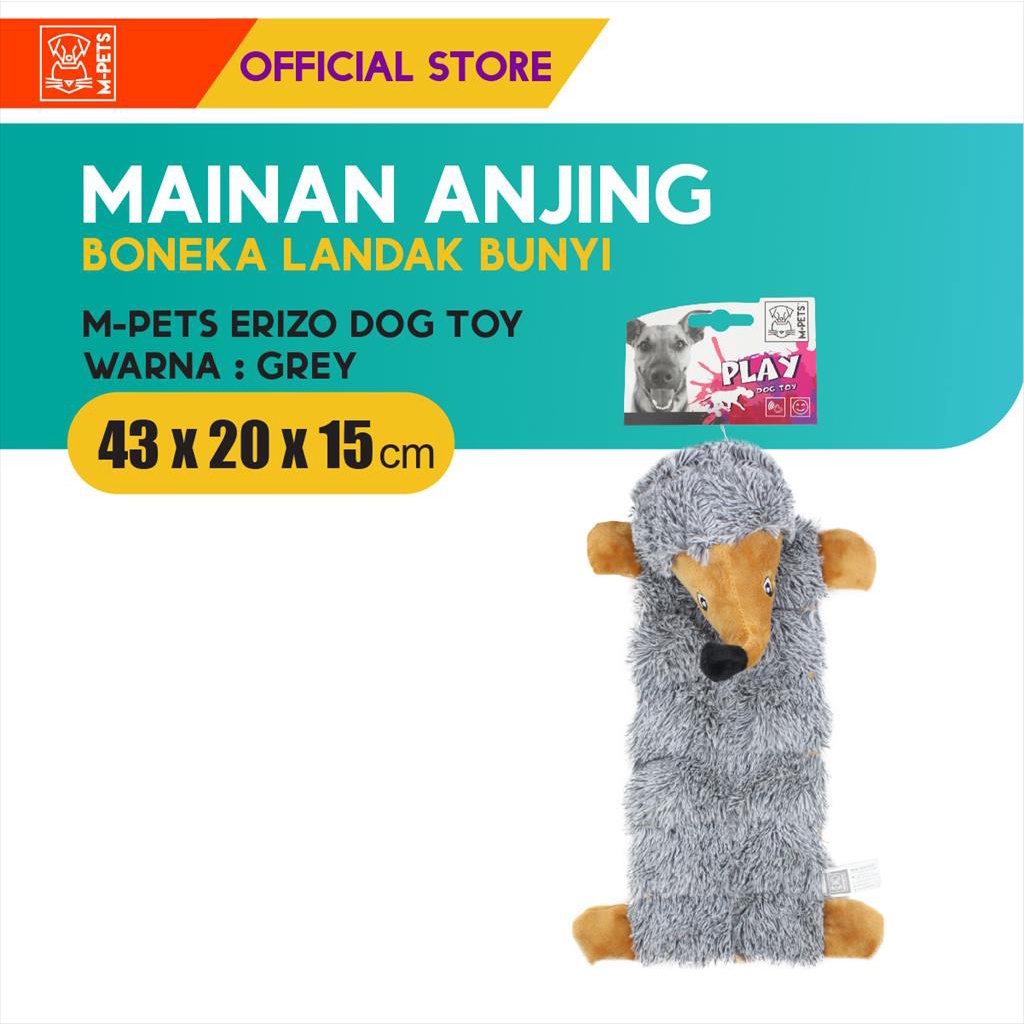 M-Pets Erizo Dog Toy / Boneka Landak Mainan Anjing Bunyi