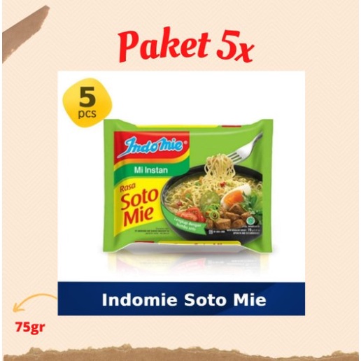 

Paket Hemat Indomie Soto 75gr - Ecer 5 Pcs