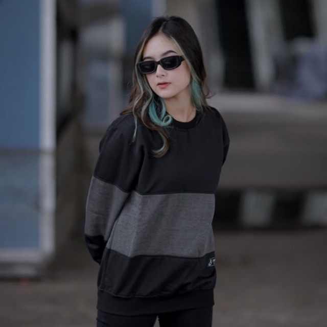 BRCO Sweater Crewneck Combinasi Pria Wanita