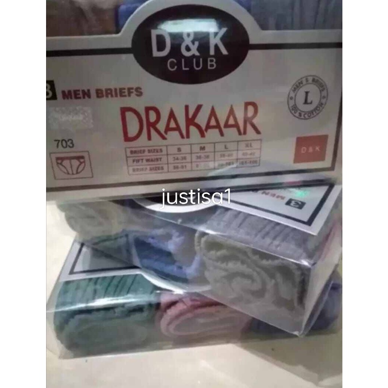 DR..Grosir 3 PCS CELANA DALAM PRIA DEWASA DRAKAAR MIKA 1 Box Isi 3Pcs KWALITAS OKE/TERMURAH