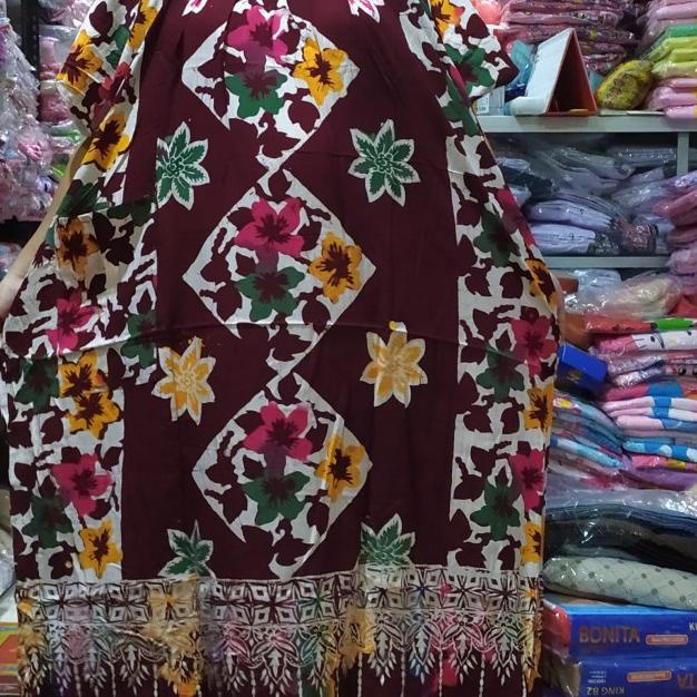 Daster batik BL super jumbo LD 160cm - Cokelat, super JUMBO
