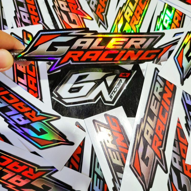 stiker viral sticker kata2 Hologram Galeri Racing