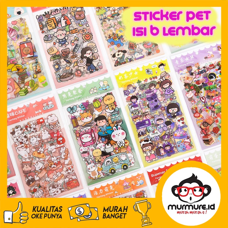 

MURMURE.ID | 6 PCS CUTE CARTOON FOOD STICKERS PET DIY DIARY STICKER JURNAL PALNNER DECO STIKER HIAS