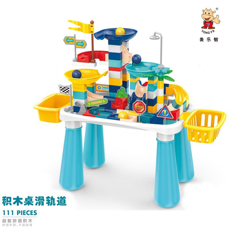 111pcs BUILDING BLOCK TABLE MEJA LEHO MAINAN EDUKASI ANAK BALITA