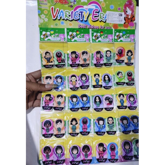 

KARET PENGHAPUS KARAKTER SQUAD GAME / PENGHAPUS KARAKTER ISI 40PCS