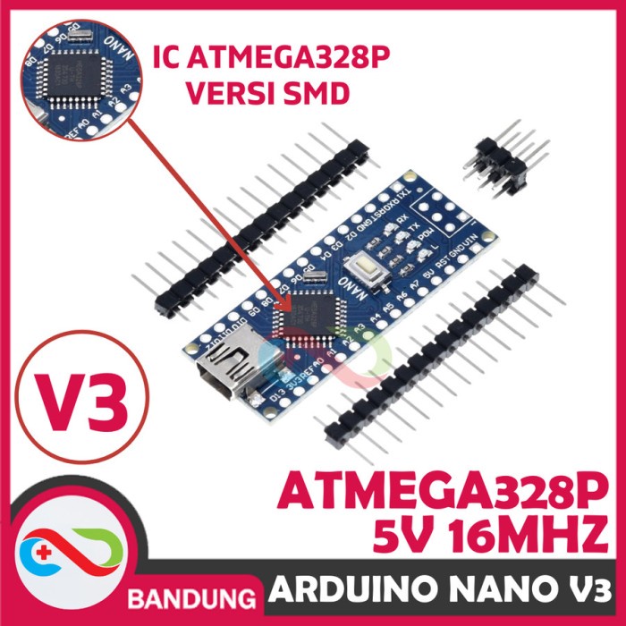 Jual Nano V3 Atmega328p Pu 5v Arduino Nano Atmega328 Tanpa Kabel Data Mini Usb Shopee Indonesia 1668