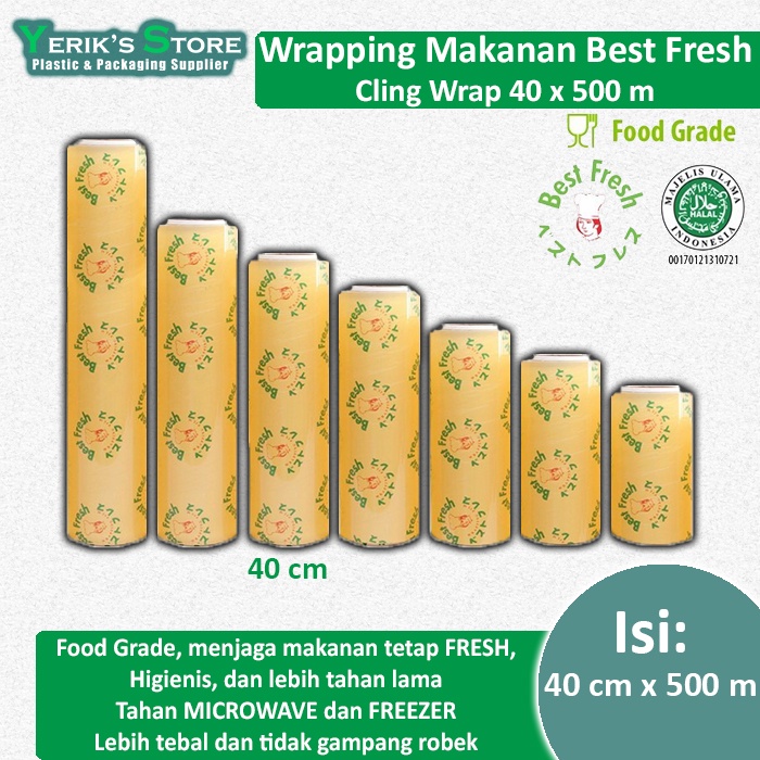 BEST FRESH Plastik Wrap Makanan/ Cling Wrap 40cm x 500M- Best Quality