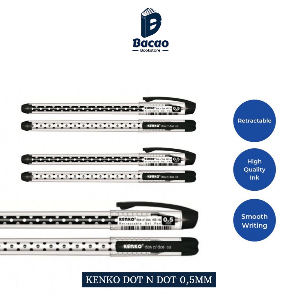 

Kenko Bollpoint ke-16 Dot n Dot Hitam 0.5mm - HARGA PER 1 PCS