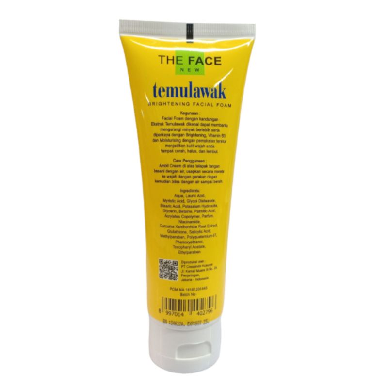 The Face Temulawak Facial Foam 100ml BPOM