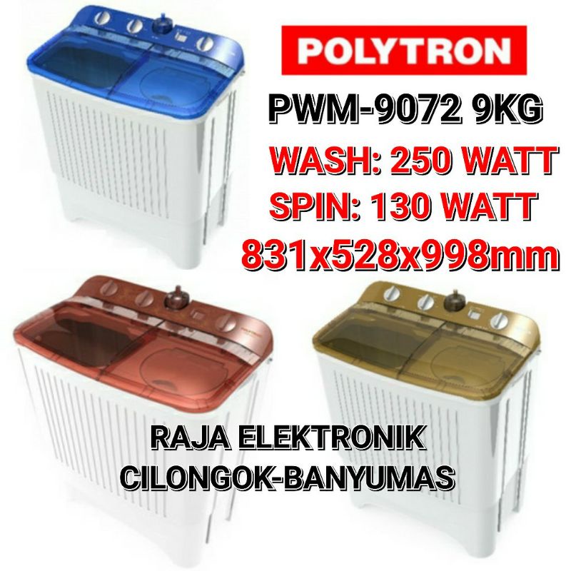 mesin cuci polytron pwm 9072 polytron 2 tabung polytron 9kg