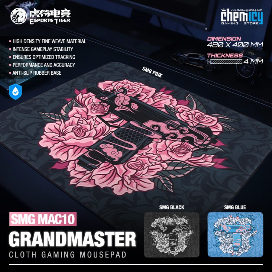 Tiger Arc Grandmaster SMG Mac10 Cloth Gaming Mousepad