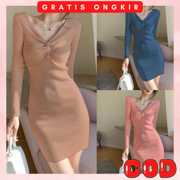 Baj Pesta Pendek Guano Sexi Model Korean Style Guan Import Premium Gaun Cewe Kasual Deres Perempuan 