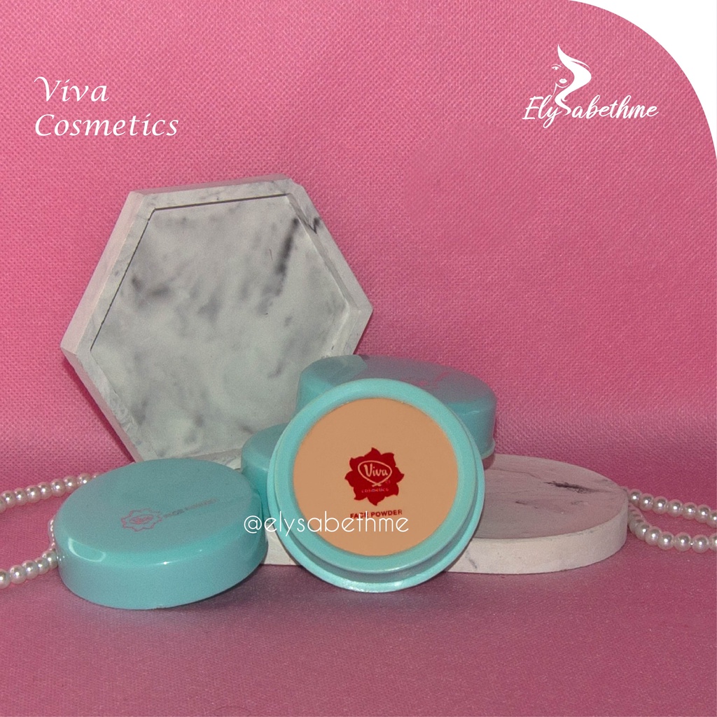 ✿ELYSABETHME✿ (🆅🅸🆅🅰) Viva face powder bedak tabur hijau anti wajah berminyak pemutih loose  pupur