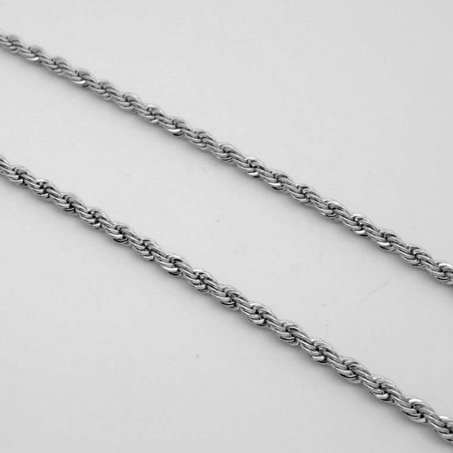 Kalung Pria Titanium Rantai Kalung Silver Titanium Steel Kalung Pria
