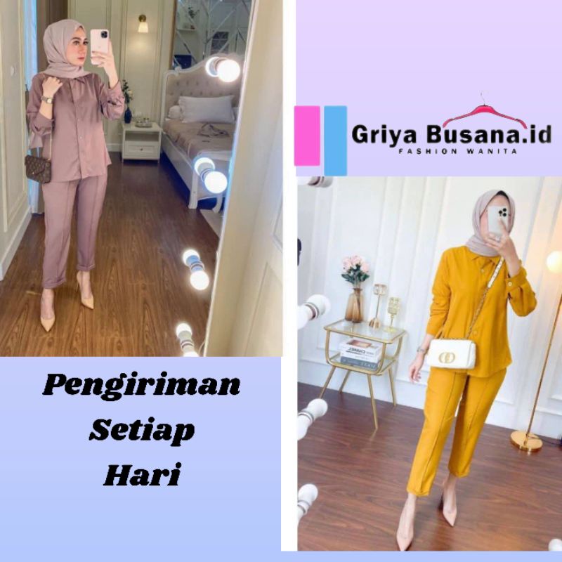 BAJU SETELAN WANITA ONE SET NABILA ARIANA SET CEL SALSABILA D HIJAB PASHMINA