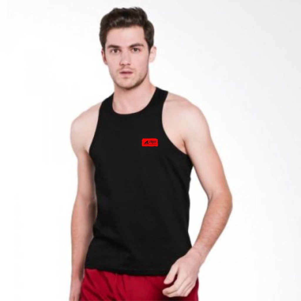 KAOS SINGLET PRIA LOGO REI / KAOS SINGLET PRIA TERMURAH / KAOS OBLONG PRIA TANPA LENGAN