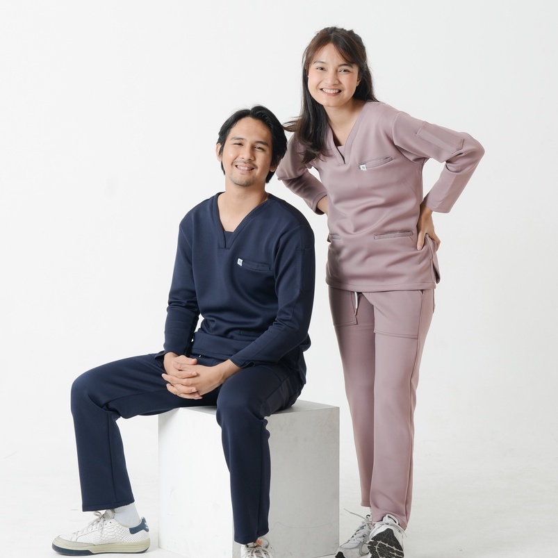 Filora Scrubs | Scrubs Doctors | Baju OK Lengan Panjang | Baju OK Strech | Baju OK Toyobo