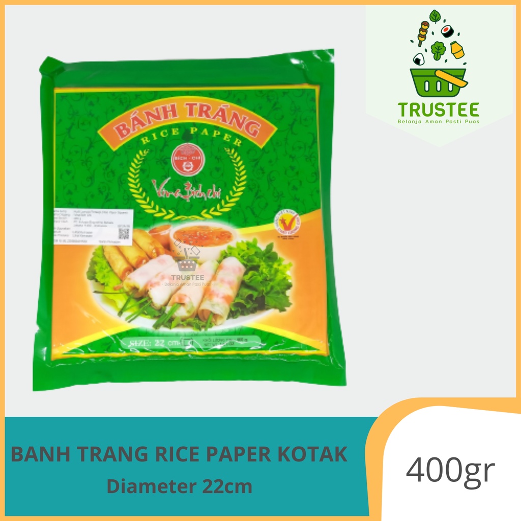 Banh Trang Vietnam Rice Paper 22cm 400gr KOTAK Kulit Lumpia Vietnam - Spring Roll - Salad Wrap