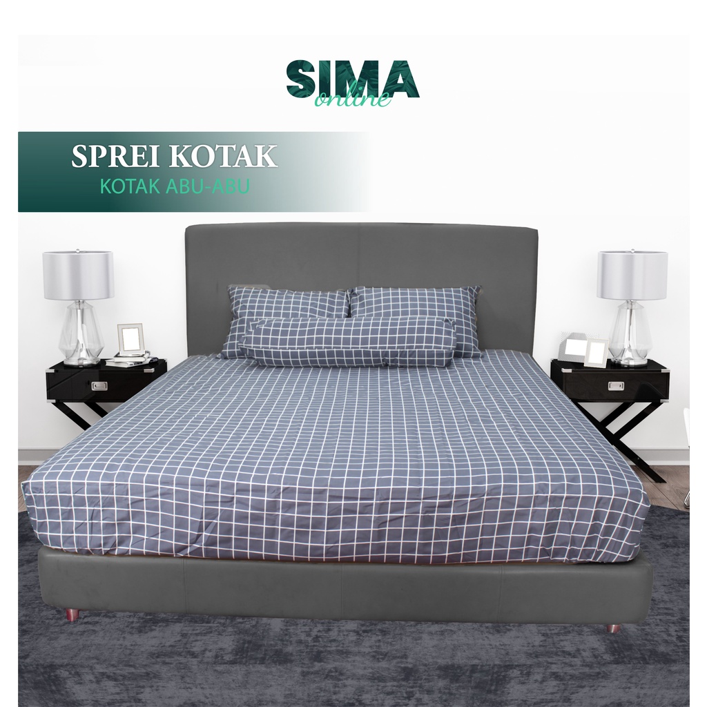 Oyasumi Sprei Motif Kotak Kotak Set Premium King Queen Single Sprei Motif Aesthetic Sprei Homemade