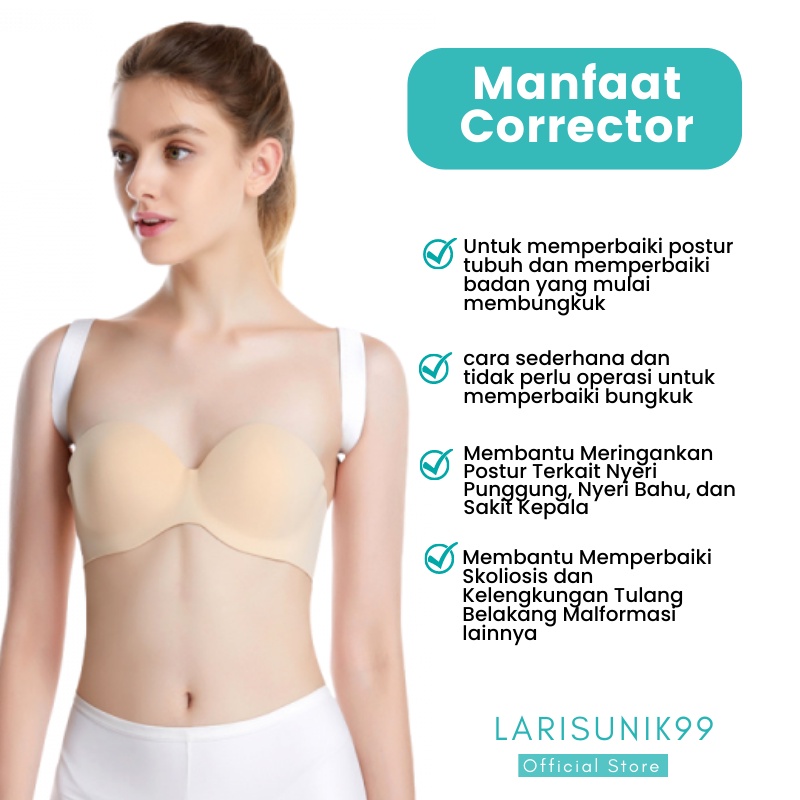 Alat Penegak Punggung Korset Terapi Postur Back Corrector Posture Corrector Protection Back Shoulder