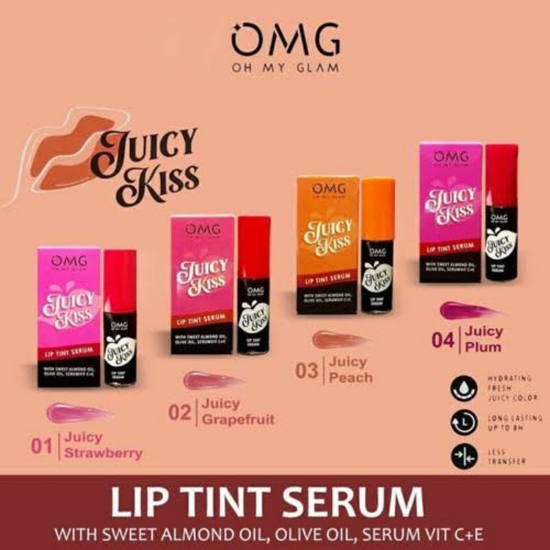 OMG OH MY GLAM JUICY KISS LIP TINT SERUM