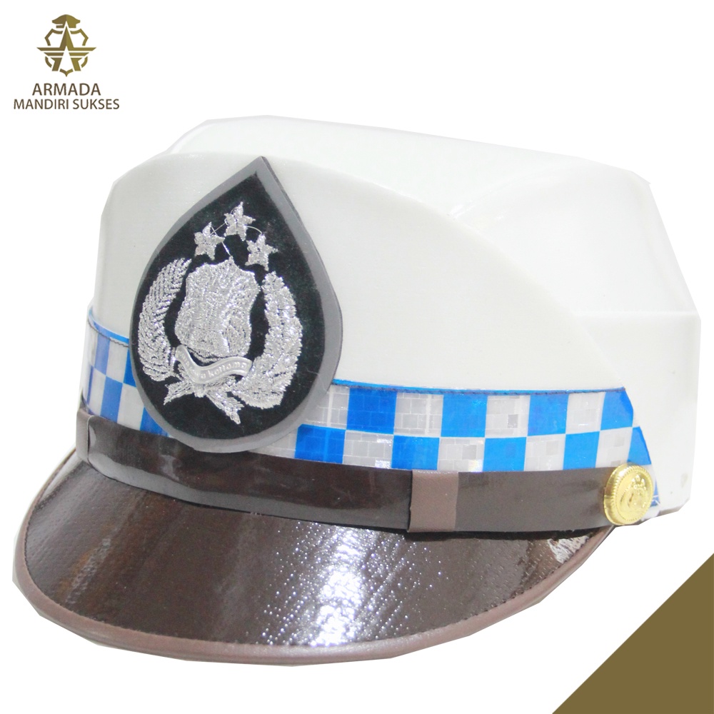 Topi Pet Polantas Polwan Bintara Ciputat - Topi Pet Polantas