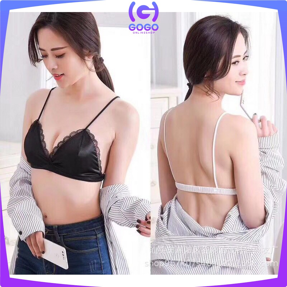 GOGO-P69 P70 Pakaian Dalam Wanita Bra Cup Segitiga Tanpa Kawat / BH Push Up Renda / Beha Wanita Sexy