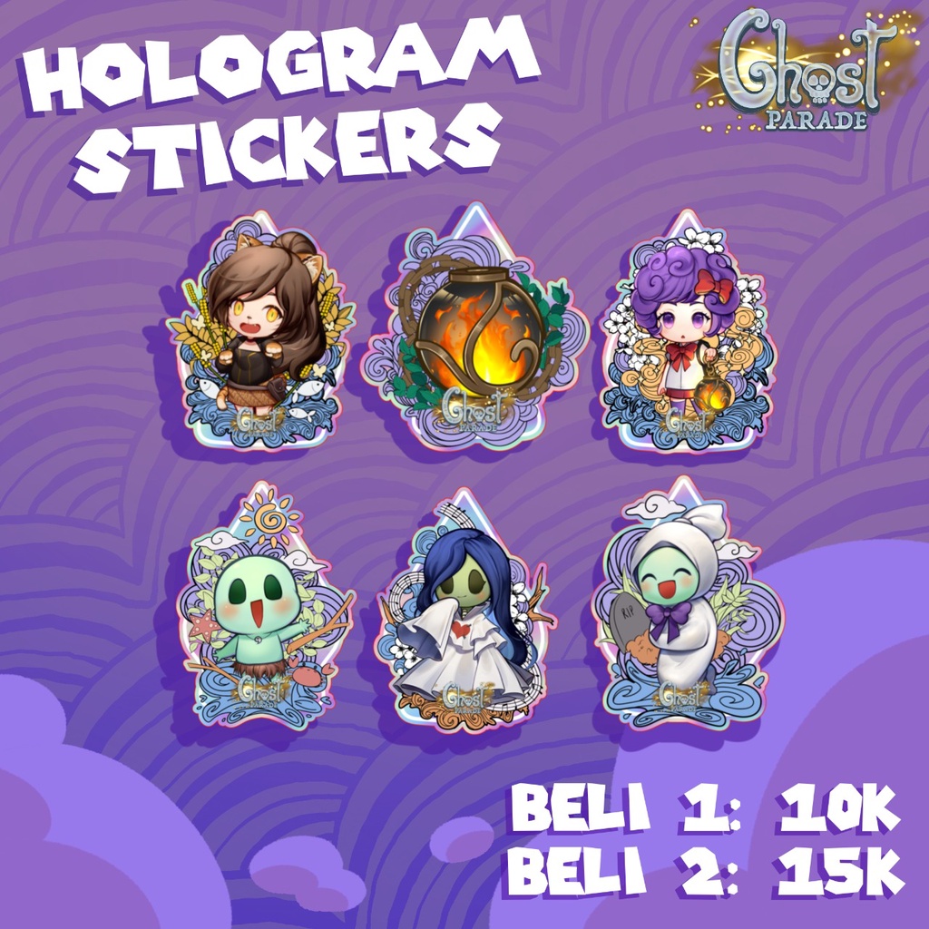 Jual Sticker Hologram Ghost Parade Premium Shopee Indonesia